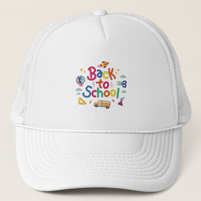 Back to school trucker hat (Front)