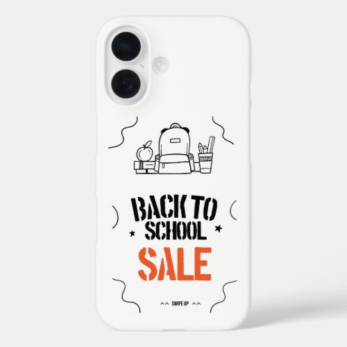 Back to School Typography Design iPhone 16 Case