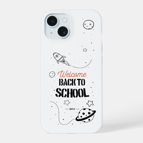 Back to School Typography Design iPhone 15 Case