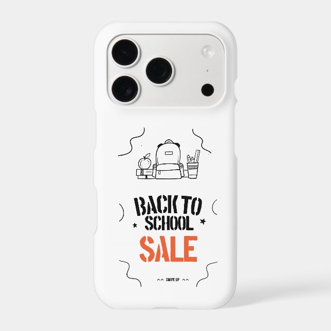 Back to School Typography Design iPhone Case (Back)