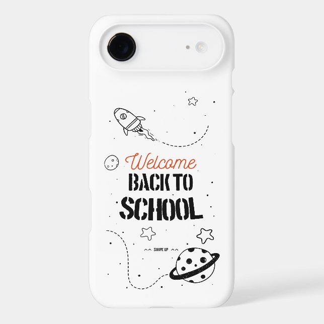 Back to School Typography Design iPhone Case (Back)