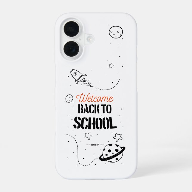 Back to School Typography Design iPhone Case (Back)