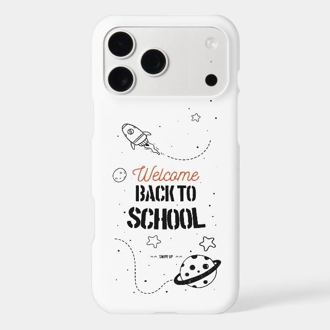 Back to School Typography Design iPhone Case (Back)