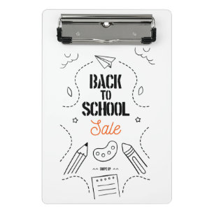 Back to School Typography Design Mini Clipboard