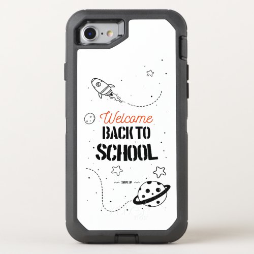 Back to School Typography Design OtterBox Defender iPhone SE/8/7 Case