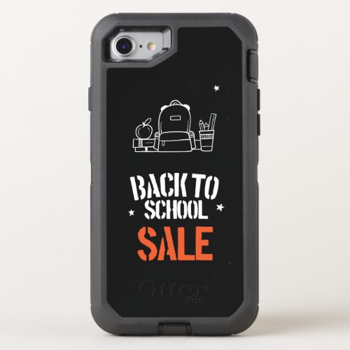Back to School Typography Design OtterBox Defender iPhone SE/8/7 Case