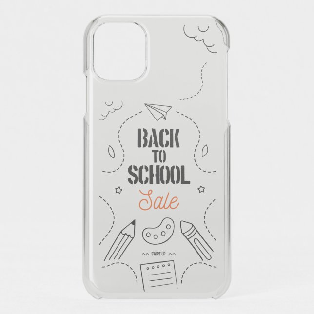 Back to School Typography Design Uncommon iPhone Case (Back)