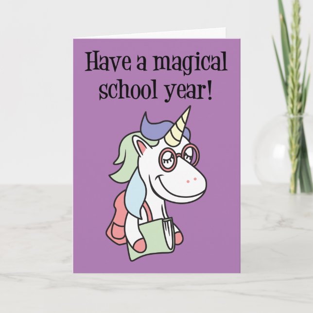 Back To School Unicorn Card (Front)