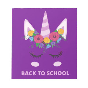 Back to School Unicorn   Notepad