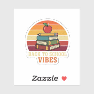 Back to School Vibes Cute School Sticker