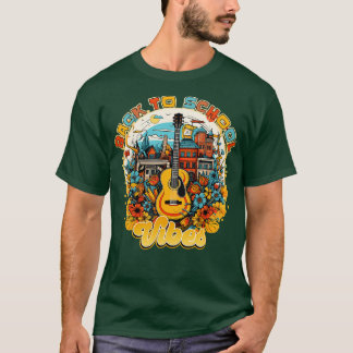 Back to School Vibes Guitar Design T-Shirt
