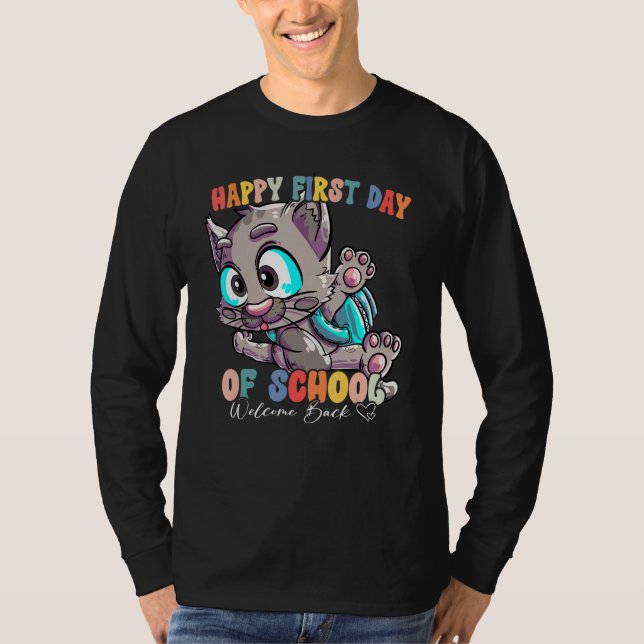 Back To School Vibes Happy First Day Of School 12 T-Shirt (Front)