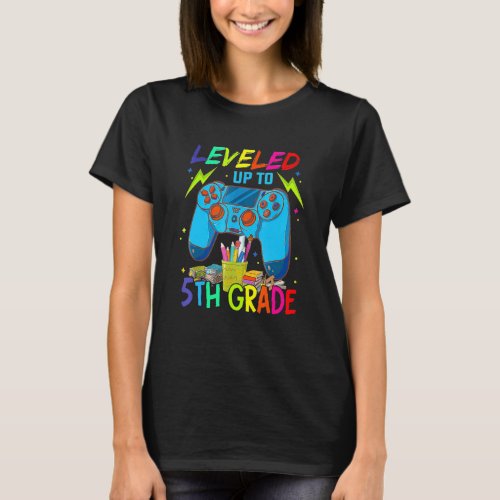 Back To School Video Game 5th Grade Level Unlocked T_Shirt