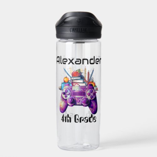 Back To School Video Game Water Bottle