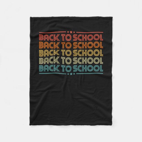 Back To School Vintage Sunset Design  Fleece Blanket