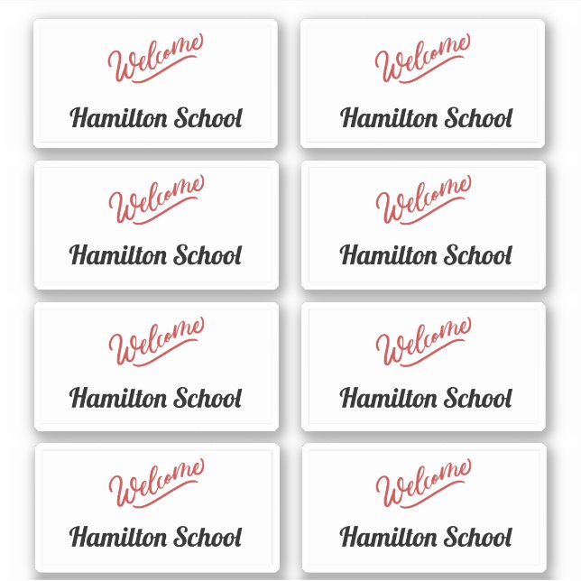 Back to School - Visitor Stickers (Front)
