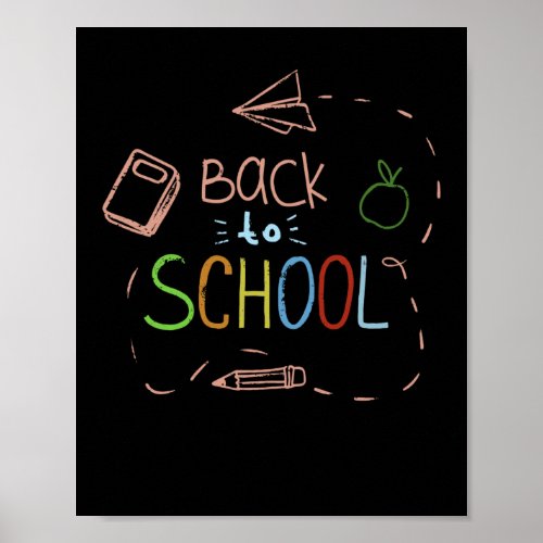 Back To School Wallpaper Vector  Poster