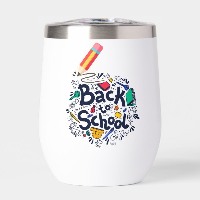 Back to school water bottle (Front)