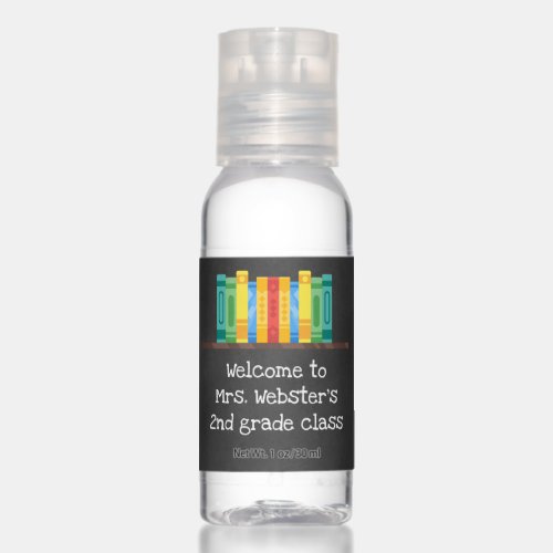 Back to school welcome chalk board hand sanitizer