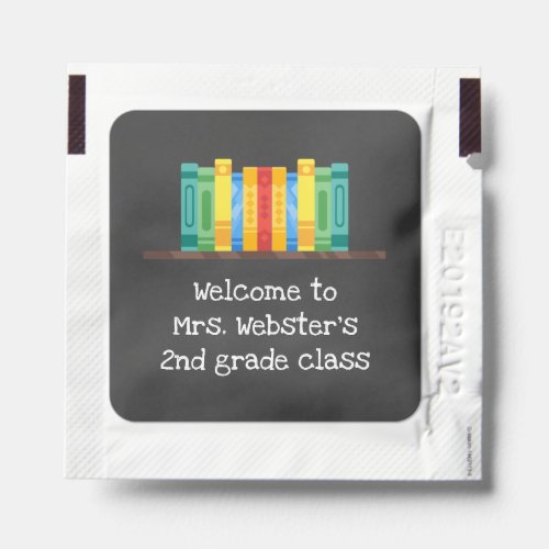 Back to school welcome chalk board hand sanitizer packet