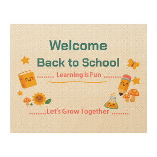 Back to School Welcome Sign   Kids Classroom Art