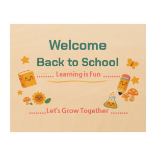 Back to School Welcome Sign   Kids Classroom Art