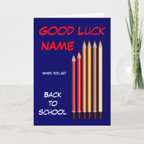 Back to school wishes card