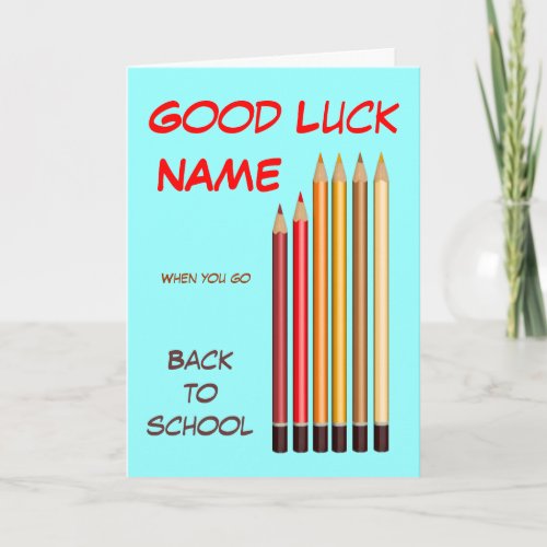 Back to school wishes card