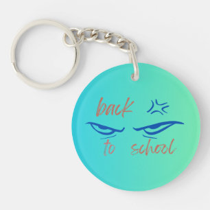 Back to school with an anime twist Printed Keychain