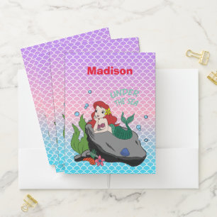 Back to school with mermaids and the sea pocket folder