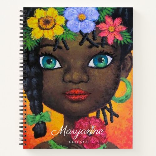 Back To School With Name And Subject Cute Girly Notebook