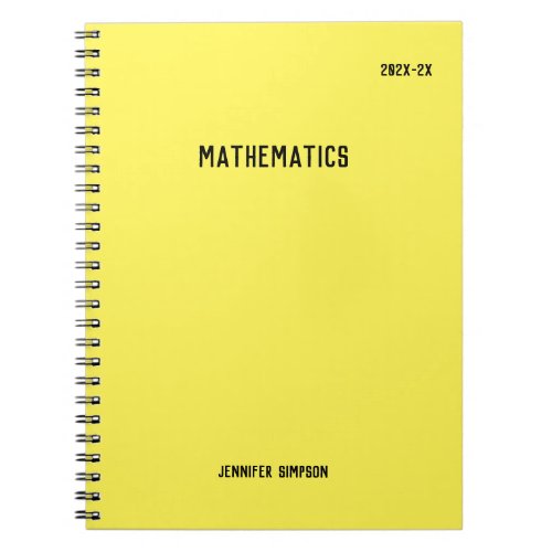 Back to School With Personalized Subject Labels Notebook