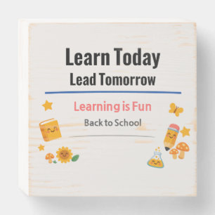 Back to School Wood Box Sign Classroom Decor