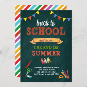 Back to school word invite
