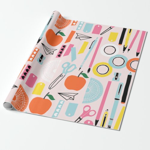 Back to school wrapping paper