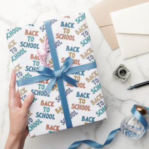 Back to School Wrapping Paper, Student Gift Wrap