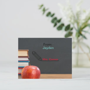 Back to school year teacher appreciation card
