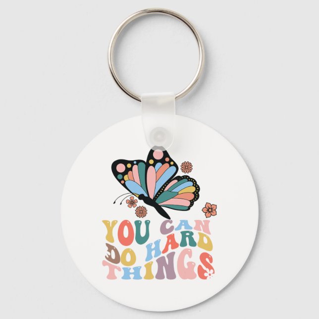 Back To School You Can Do Hard Things  Keychain (Front)