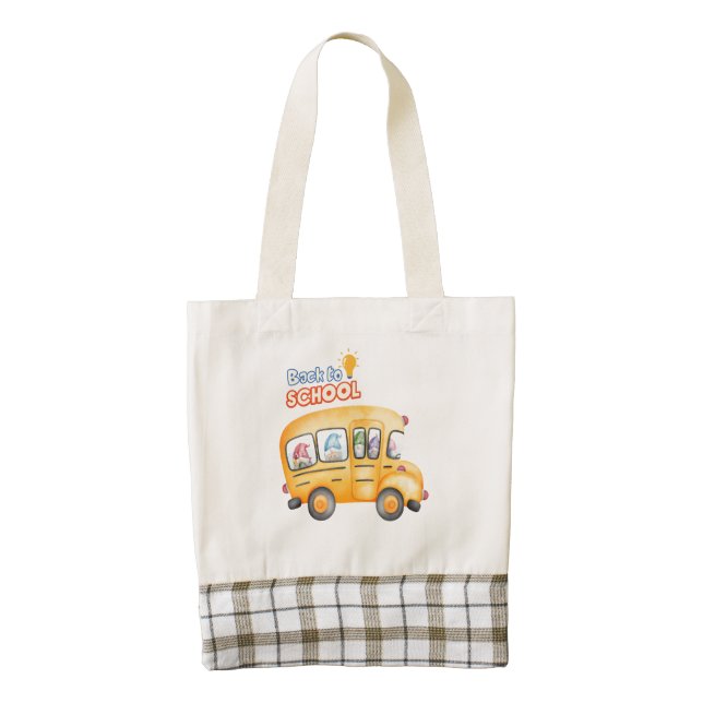 back to school zazzle HEART tote bag (Front)