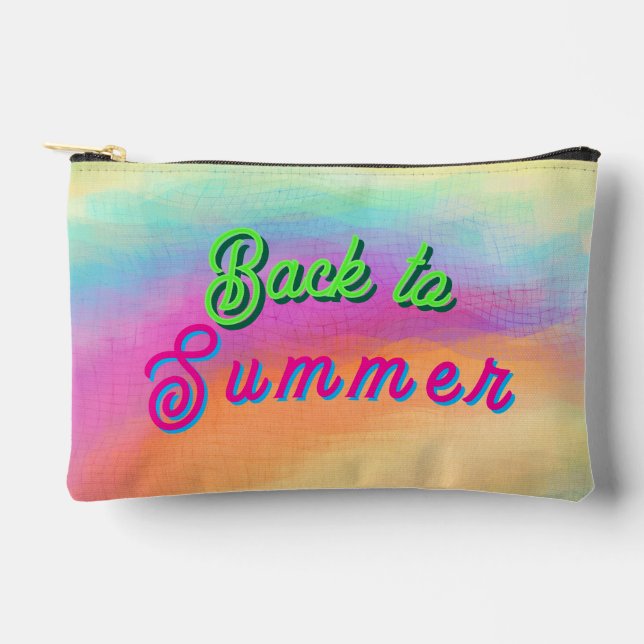 Back to Summer Small Accessory Pouch (Front)