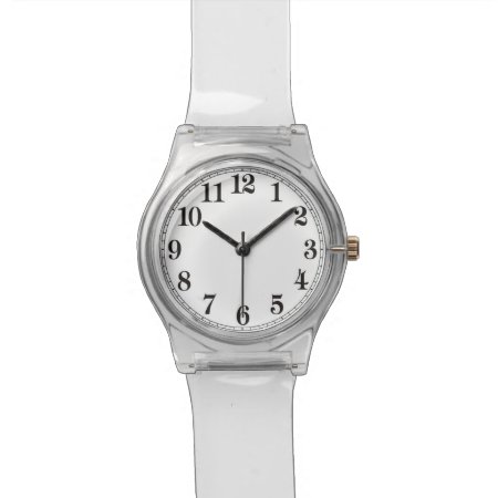 Back To The 70's Clear Lucite Retro Watch! Wristwatch