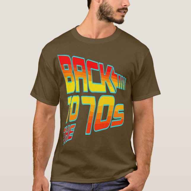 Back To The 70s Scifi Movie Disco Graphic 80s T-Shirt (Front)