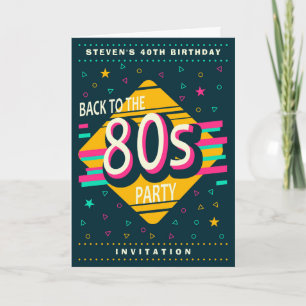 Back to the 80s Birthday Party Invitation