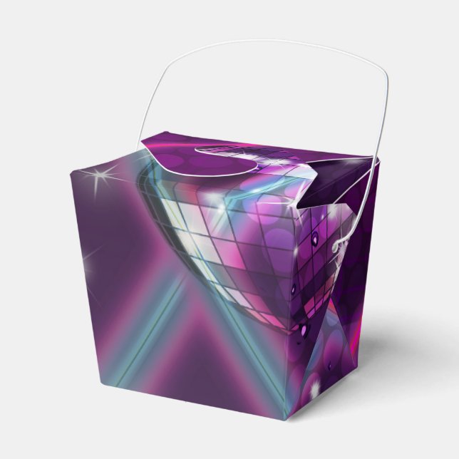 BACK TO THE 80'S Glam Dance Party Favor Boxes (Front Side)