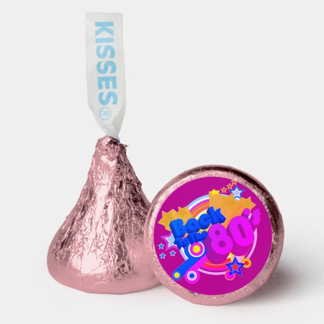 Back To The 80's Neon Pink Hershey®'s Kisses® (Front)