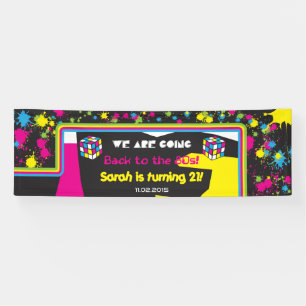 Back to the 80s Party Banner Sign