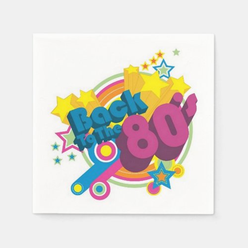 Back To The 80s Retro 80s Party Napkins