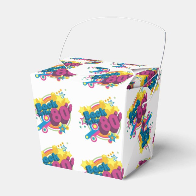 Back To The 80's Retro Pattern Favor Box (Front Side)