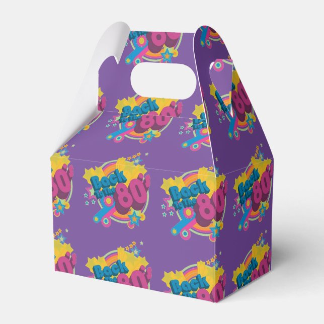Back To The 80's Retro Pattern Favor Box (Front Side)