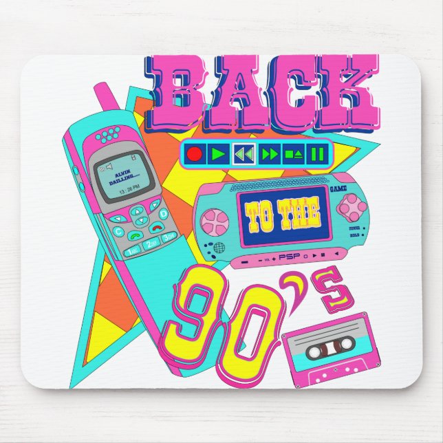Back to the 90’s | Back to Back – Retro 90’s Mouse Pad (Front)